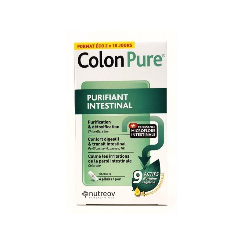 Colon Pure Intestinal Purifying - Eco Format 2 X 10 Days - Nutreov