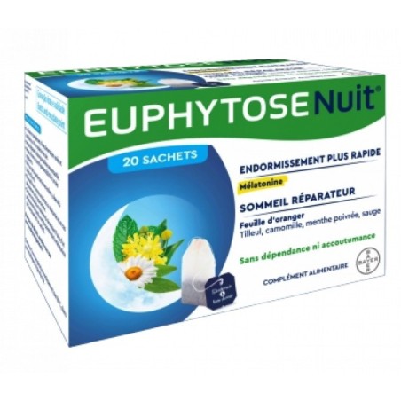 EuphytoseNuit Infusion - Mélatonine - 20 Sachets