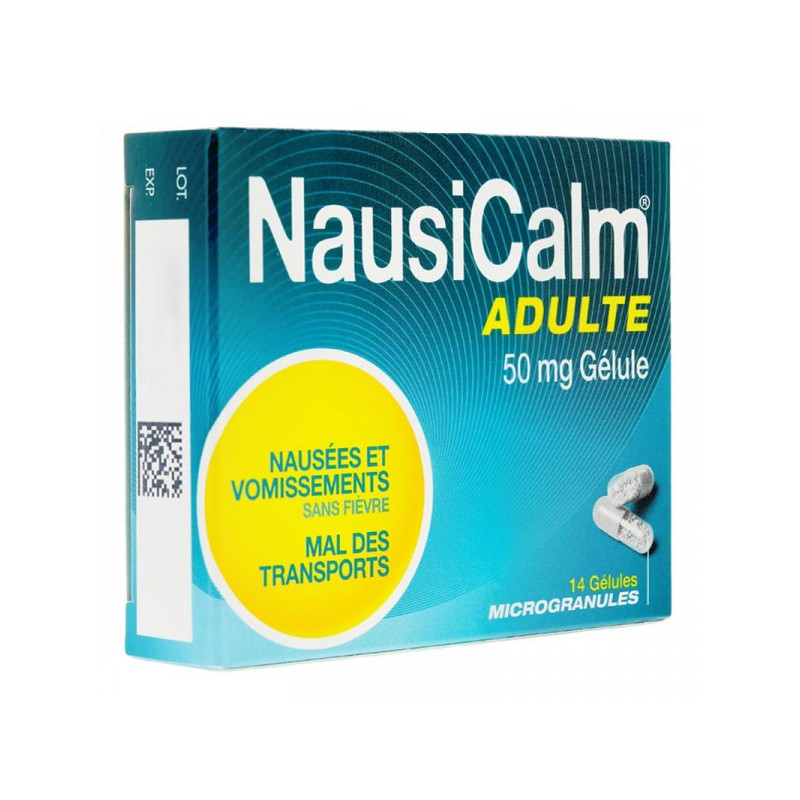  NausiCalm, 50mg capsules, Nausea and Vomiting, Travel Sickness, for adults Nausicalm
