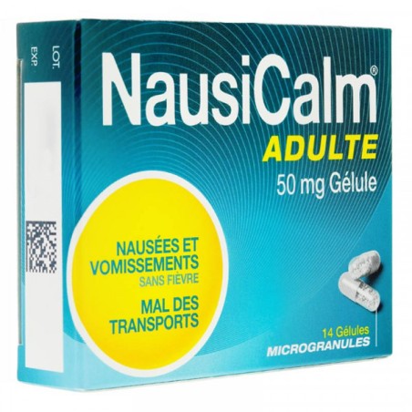  NausiCalm, 50mg capsules, Nausea and Vomiting, Travel Sickness, for adults Nausicalm