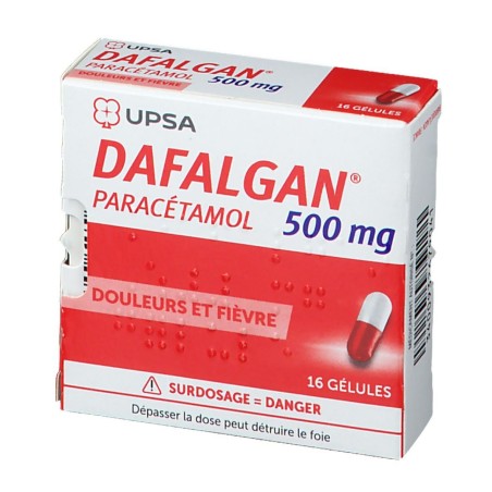  Dafalgan Paracetamol 500 mg – pain and fever relief – Pack of 16 Capsules Upsa
