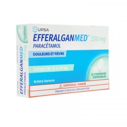 Efferalganmed 250 mg - Enfants 13 à 50 kg - 12 Comprimés Dispersibles