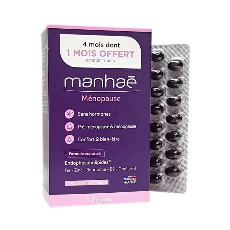Manhae - Menopause Disorder - Nutrisanté -120 Capsules 4 months including 1 month free