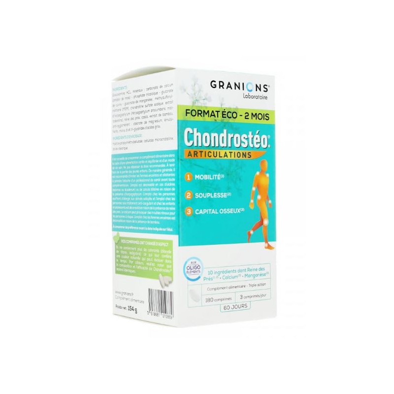 Chondrostéo+ - Articulations - Granions - 2 Months - 180 Tablets