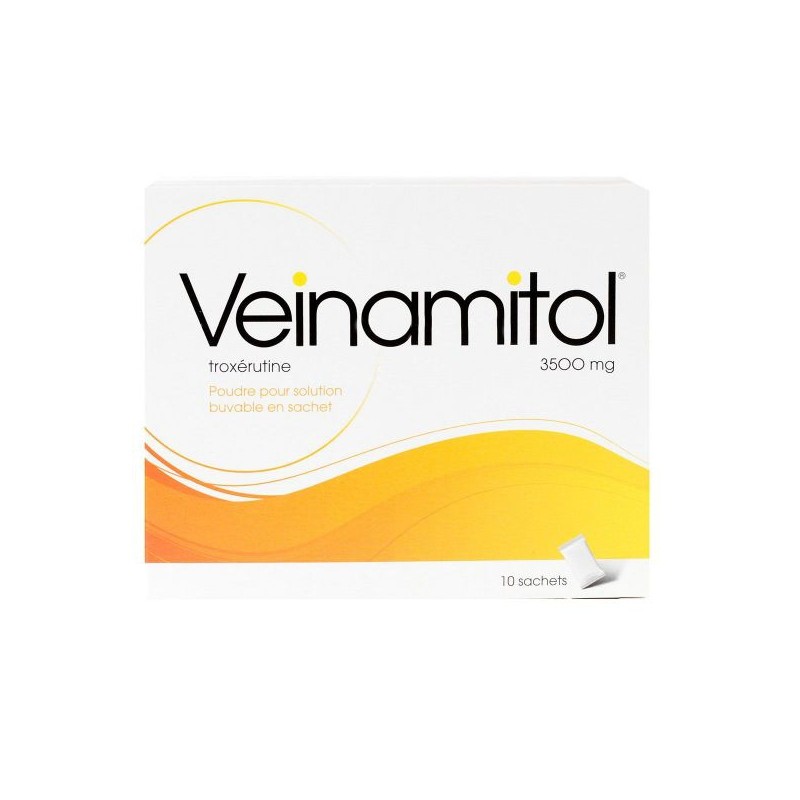 Veinamitol 3500 mg Poudre pour Solution Buvable, Jambes Lourdes, Crise Hémorroïdaire - 10 Sachets-Dose