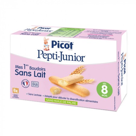 Mes Premiers Boudoirs - Sans Lait - Dès 8 Mois - Picot - 6 Sachets Fraicheur de 4 Boudoirs
