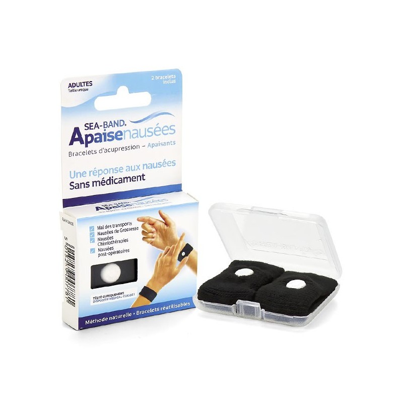  Bracelet d'Acupression - Apaise Nausées - Adulte - Sea Band - Sea band