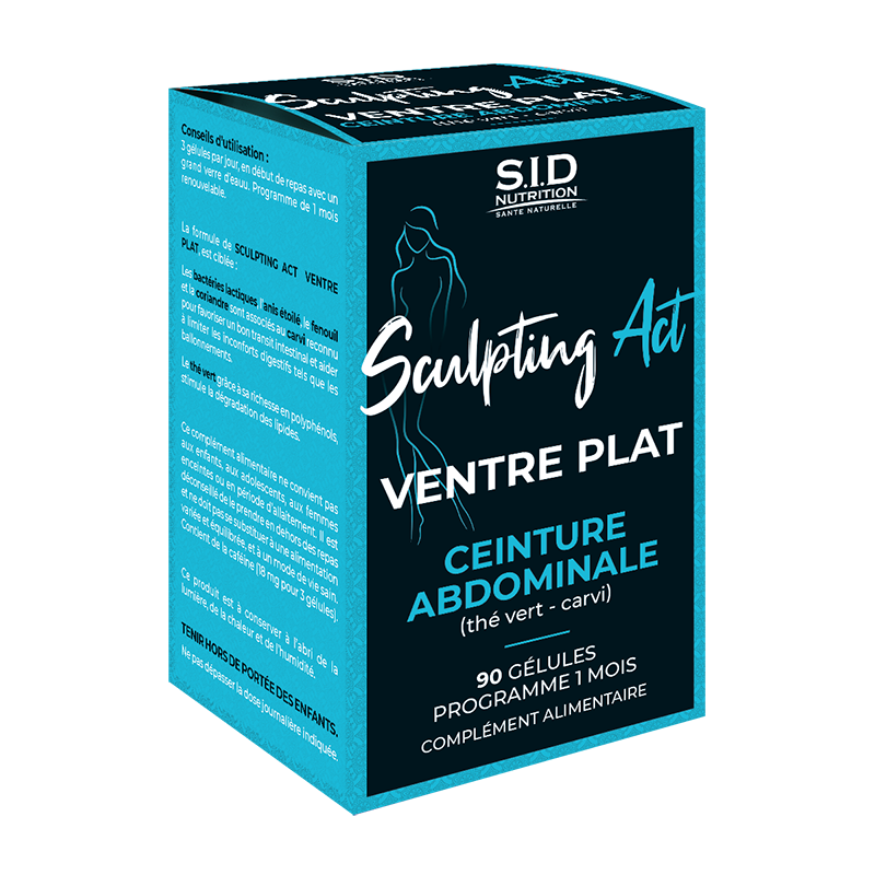Ventre Plat - Ceinture Abdominale - S.I.D. Nutrition - Sculpting Act - 90 Comprimés