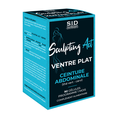 Flat Belly - Abdominal Belt - S.I.D. Nutrition - Sculpting Act - 90 Tablets