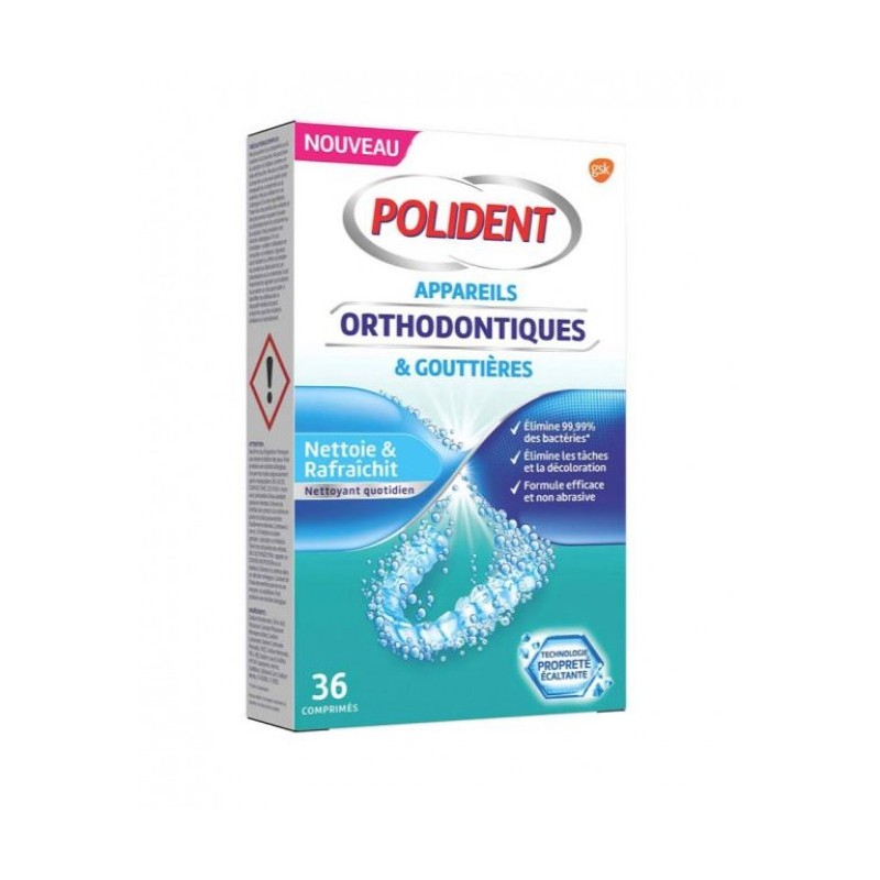 Polident Orthodontiques Appareils et gouttières 36 comprimés