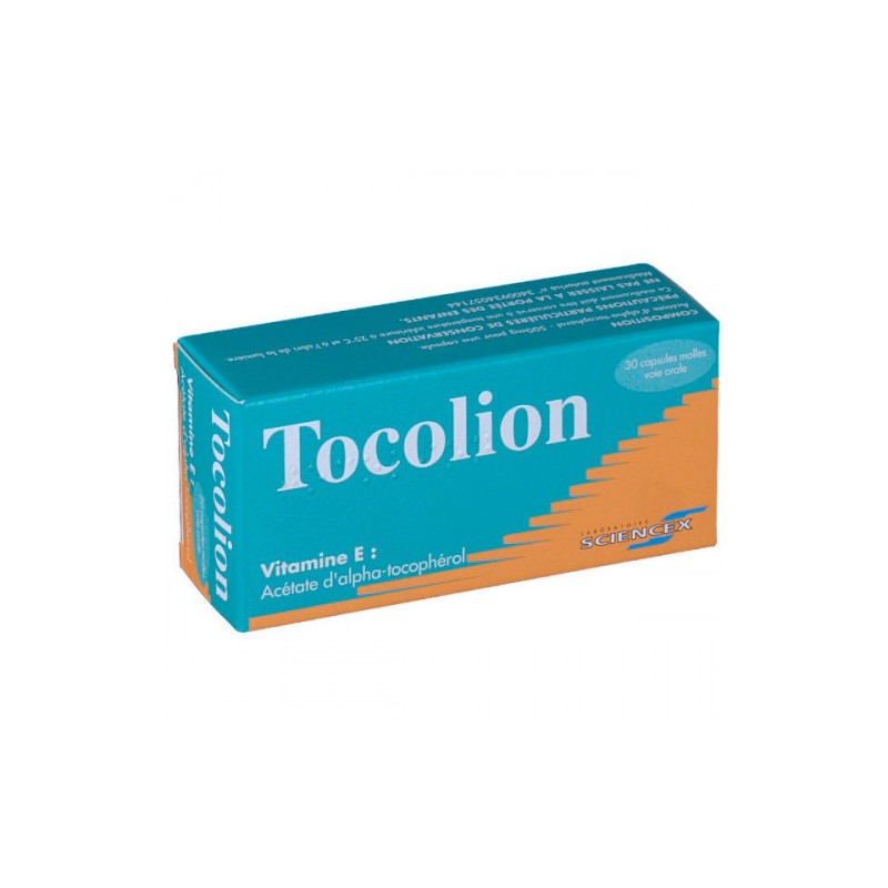 Tocolion - Acétate d'Alpha Tocophérol - Carence Vitamine E - 30 Capsules