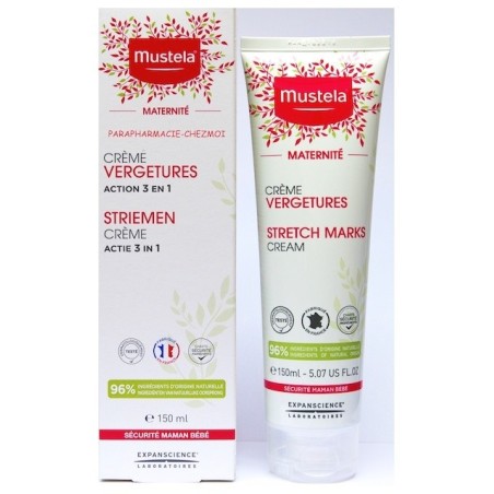 Crème vergeture maternité Mustela, action 3 en 1, 150ml