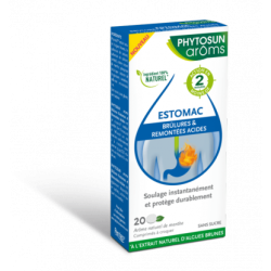 Estomac - Brûlures et Remontées Acides - Phytosun Aroms - 20 Comprimés