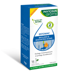 Estomac - Brûlures et Remontées Acides - Phytosun Aroms - 15 Sachets Liquides