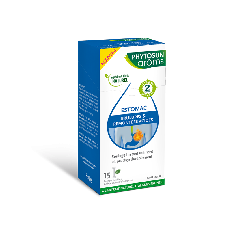 Stomach - Burns and Acid Reflux - Phytosun Aroms - 15 Liquid Sachets