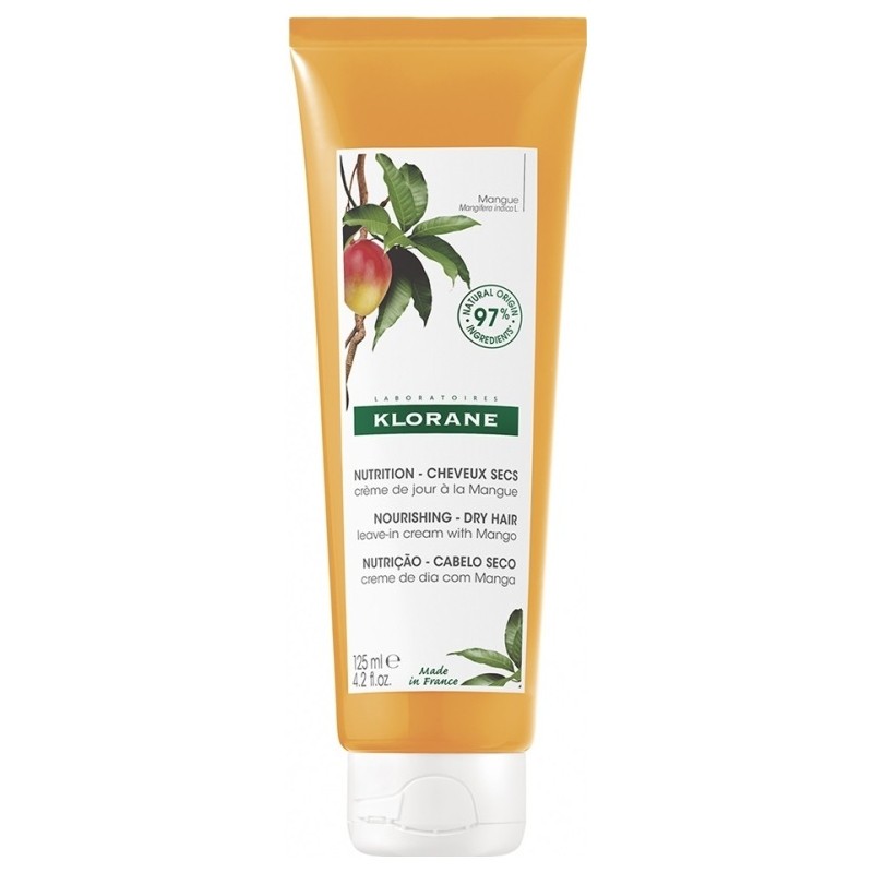 No-Rinse Day Cream with Mango Butter - Dry Hair - Klorane - 125 ml