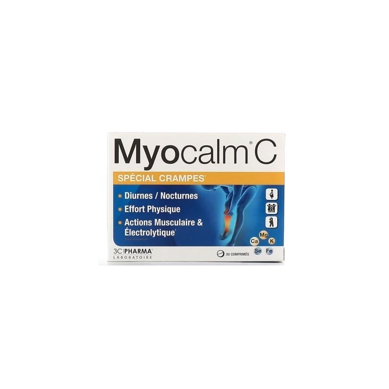 Myocalm C - Spécial Crampes - 3 Chênes - 30 Comprimés
