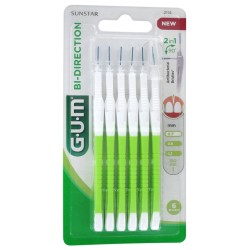 Bi-Directional Brush Heads - Ultra Fine 0.7mm - Size 1 - G.U.M - 6 Brush Heads