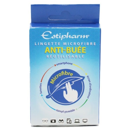 Lingette Microfibre - Anti-buée - Réutilisable - Estipharm