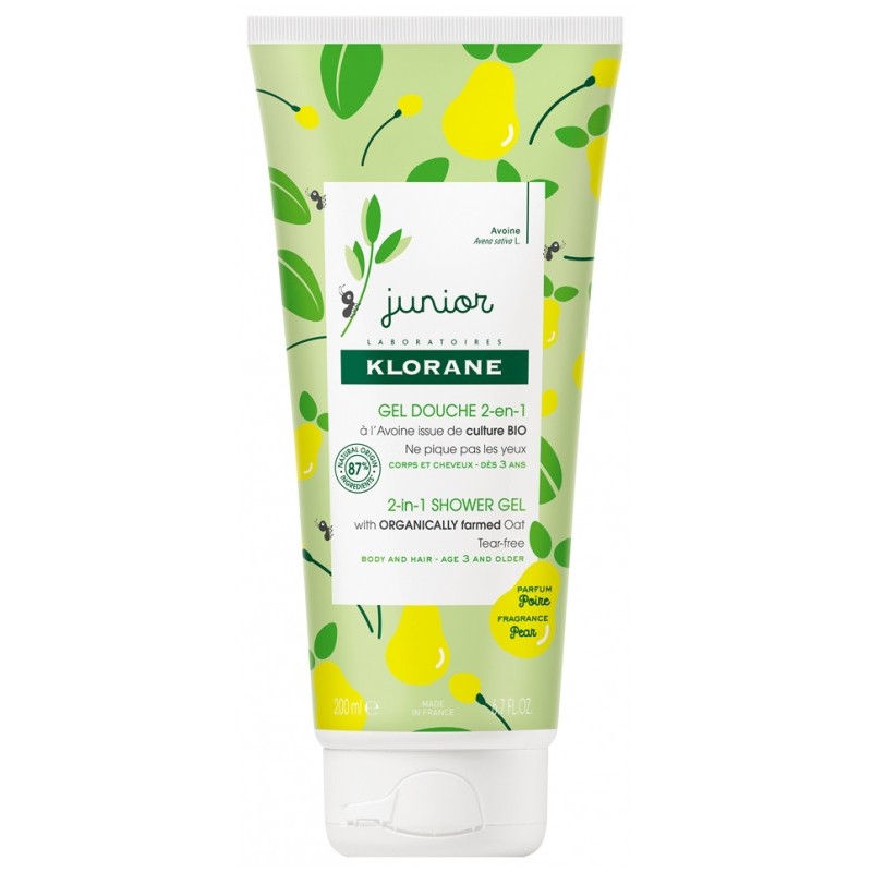 2 in 1 Shower Gel - Pear Fragrance - Klorane Junior - 200ml