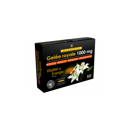 Royal Jelly - 1000mg - Oligoroyal - 5G - S.I.D. Nutrition - 20 Ampoules of 10ml