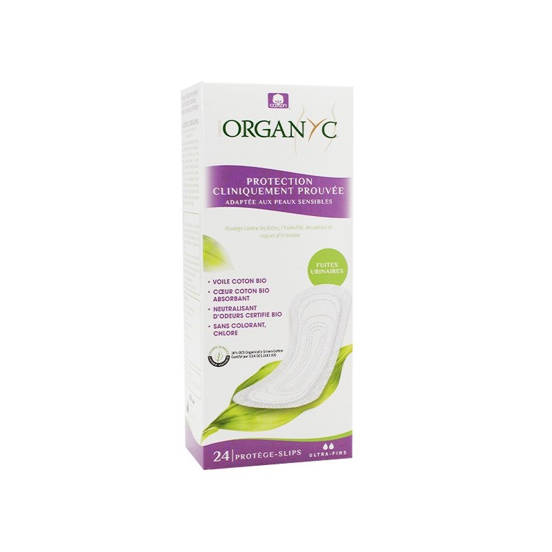 Organyc Coton Protège-slips Fuites Urinaires Ultra-fins