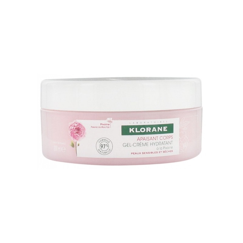  Peony Moisturizing Gel Cream - Soothing Body - Klorane - 200ml Klorane