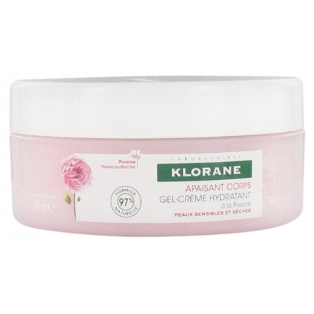  Peony Moisturizing Gel Cream - Soothing Body - Klorane - 200ml Klorane