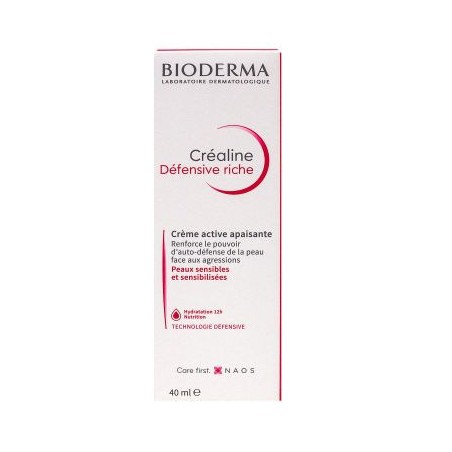 Active Soothing Cream - Créaline Défensive Riche - Sensitive and Sensitized Skin - Bioderma - 40ml