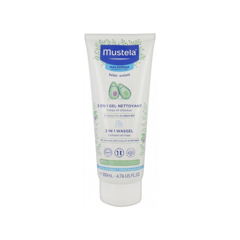 Gel Nettoyant 2 En 1 - Cheveux Et Corps - Mustela - 200 ml