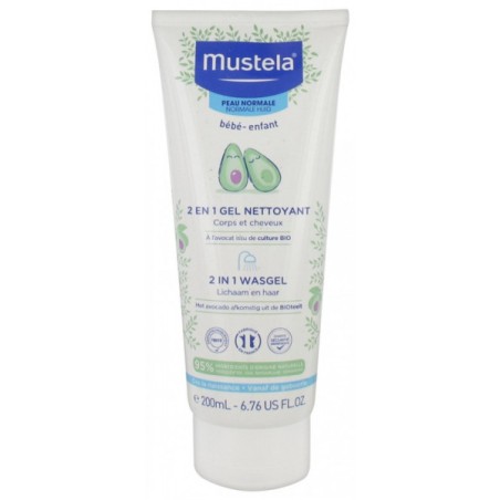 Gel Nettoyant 2 En 1 - Cheveux Et Corps - Mustela - 200 ml