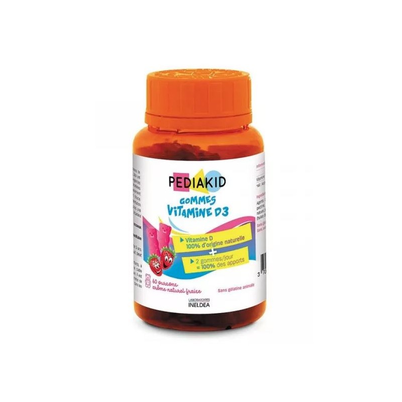 Gommes Vitamin D3 - Pediakid - Ineldea - 60 Gommes