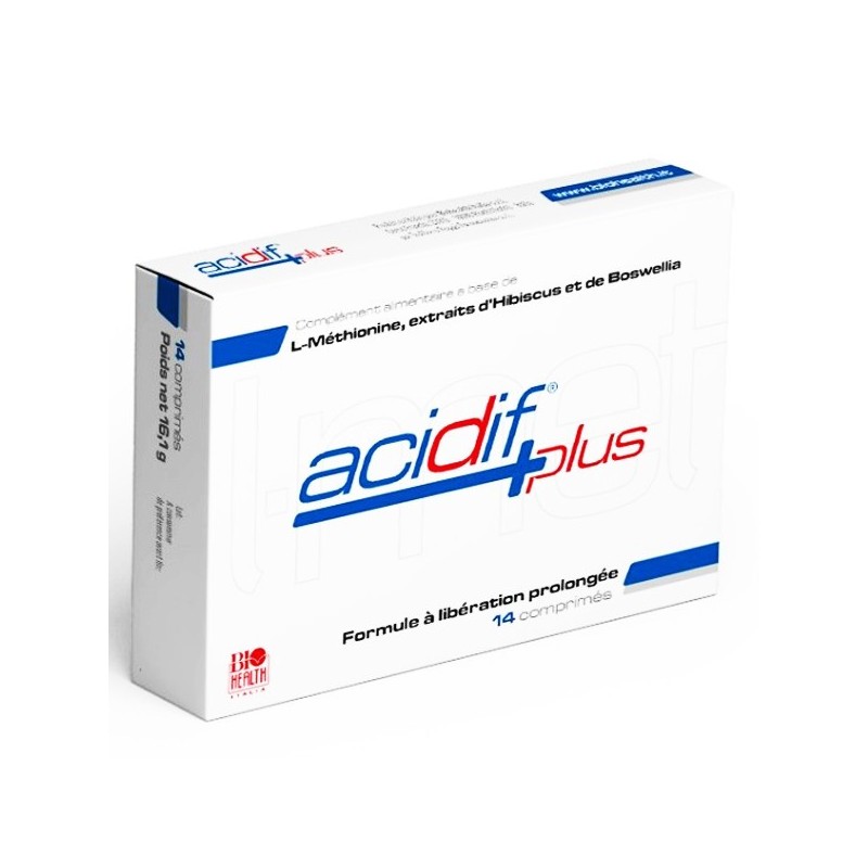 Acidif Plus - Confort Urinaire - Extrait Hibiscus - Libération Prolongée - 14 comprimés
