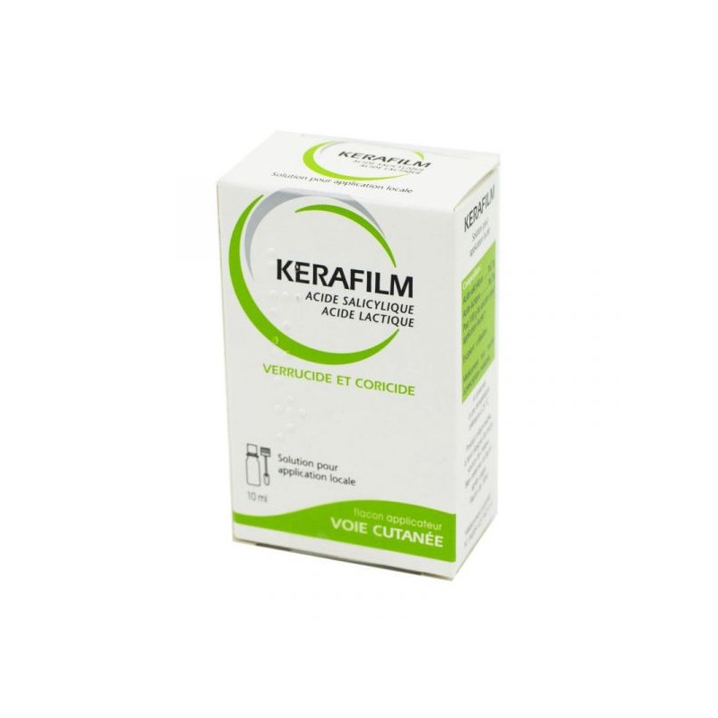 Kerafilm - Verrucide et Coricide - Acide Salicylique - Acide Lactique - 10 ml