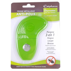 Peigne Métallique  Anti-Poux - 3 en 1 - Estipharm