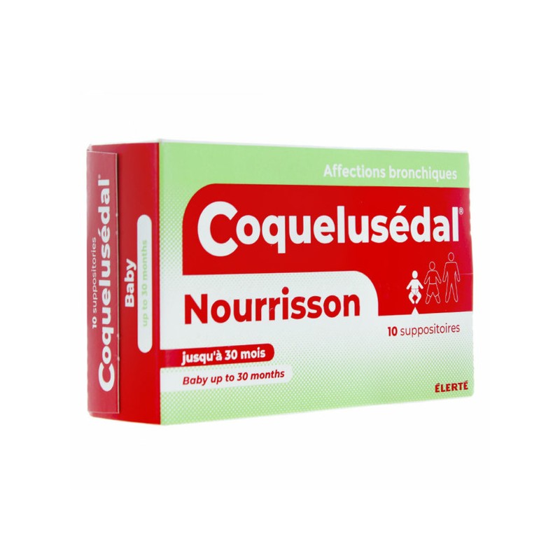  Coquelusédal Baby Suppositories (under 30 Months) – Pack of 10 Coquelusédal