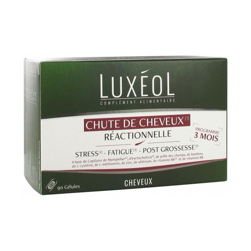 Luxéol Reactive Hair Loss - Stress, Fatigue, Post Pregnancy - 90 Capsules