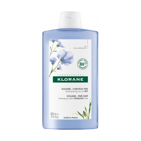 Shampooing aux Fibres de Lin, Cheveux Fins - Klorane - 400 ml