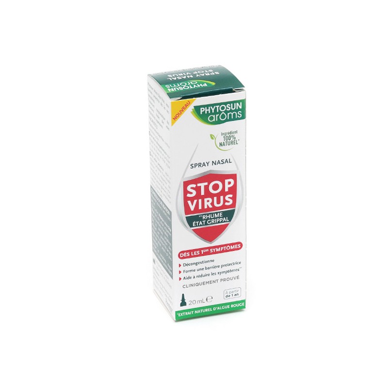 Spray Nasal Stop Virus - Rhume - Etat Grippal - Phytosun Aroms - 20 ml
