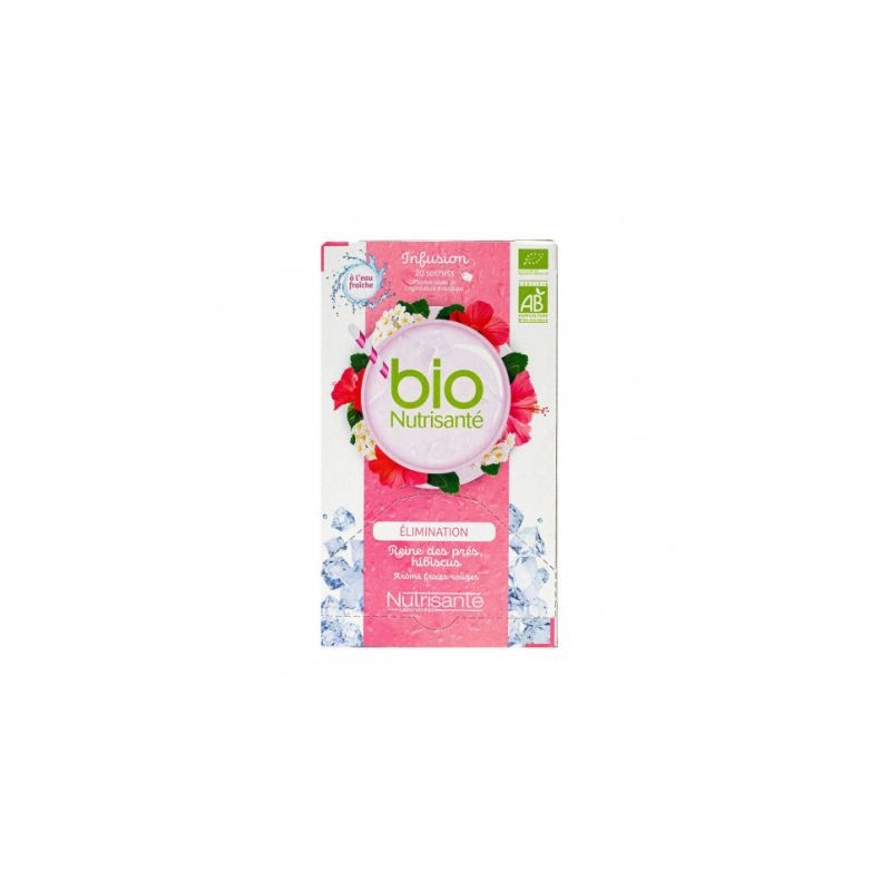 Infusion A L'Eau Fraîche Bio Elimination Nutrisanté, 20 Sachets