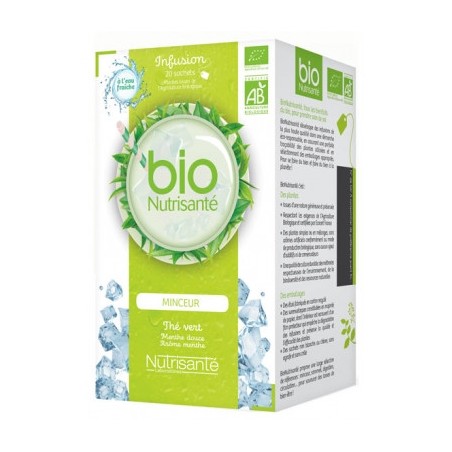  Infusion A L'Eau Fraîche Bio Minceur - Nutrisanté - 20 Sachets - Nutrisanté