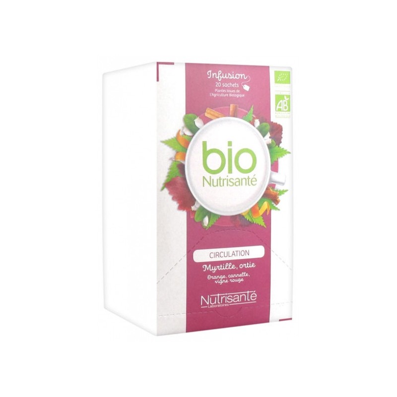  Organic Infusion Circulation Nutrisanté, 20 sachets Nutrisanté