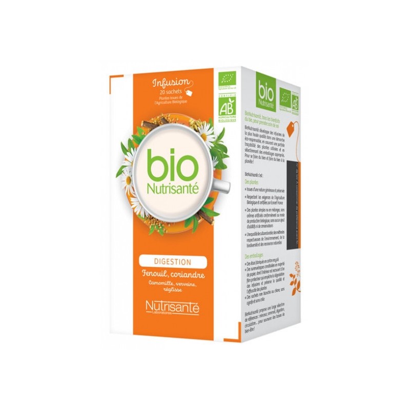 Organic Infusion, Digestion, Nutrisanté, 20 Sachets
