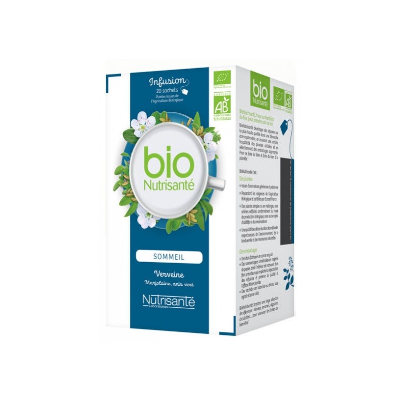Organic Infusion, Sleep, Nutrisanté, 20 Sachets