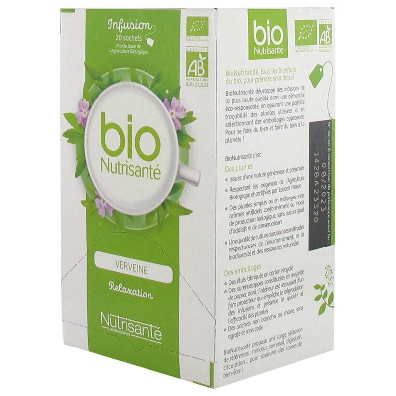 Organic Infusion, Verbena NUTRISANTE, 20 Sachets