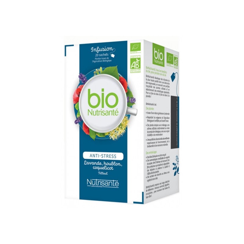  Anti-stress Organic Infusion ,Nutrisanté, 20 Sachets Nutrisanté