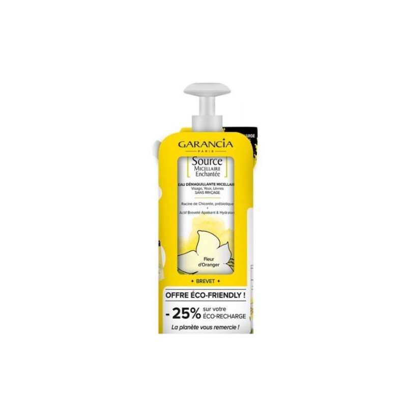 Source Micellaire Enchantée Micellar Cleansing Water with Orange Blossom - Garancia 400ml + Refill