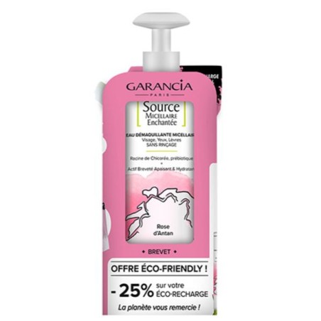 Source Micellaire Enchantée Micellar Cleansing Water with Rose of Yesteryear - Garancia, 400 ml + Refill