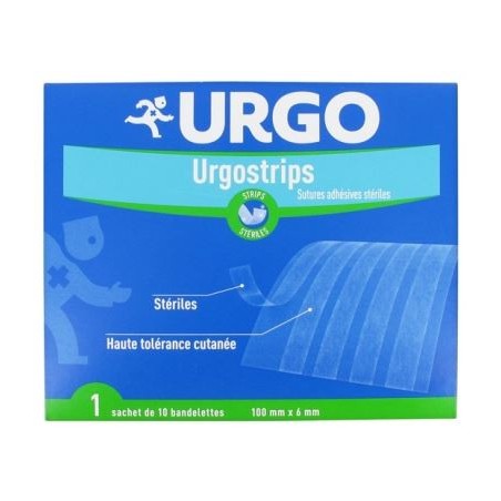 Urgostrips - Sterile adhesive sutures - Urgo - 1 sachet of 10 strips