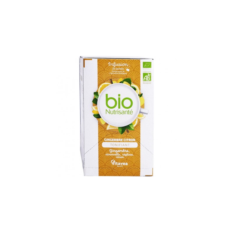 Infusion Bio Gingembre Citron Nutrisanté 20 sachets